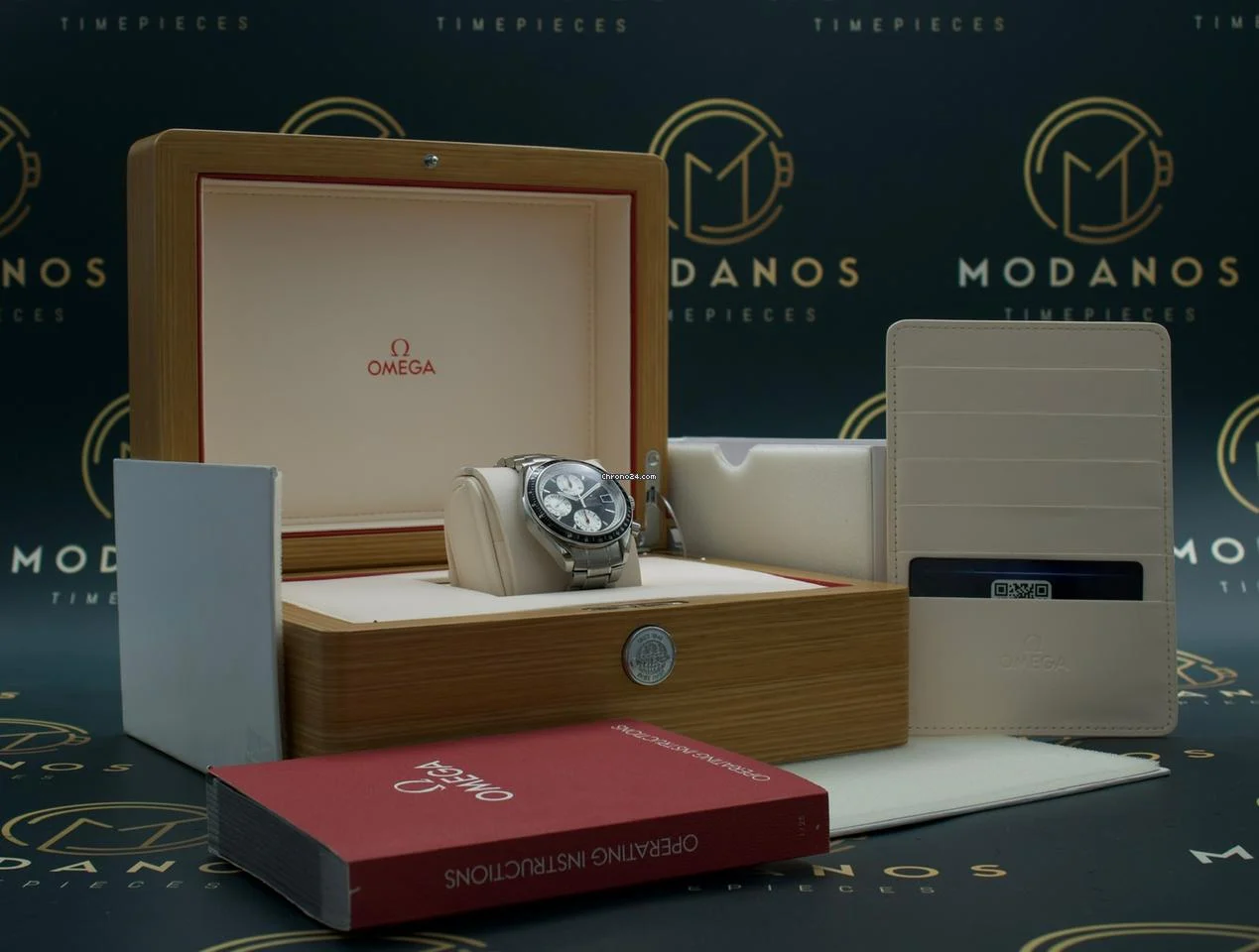 Omega Speedmaster Date Omega Speedmaster Panda 3210.51.00 Inner Outer Boxes Booklet