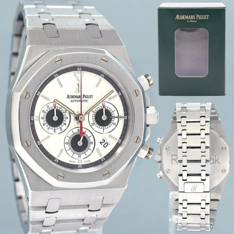 Audemars Piguet MINT Royal Oak Silver Panda Chronograph 39mm 26300ST Watch Box