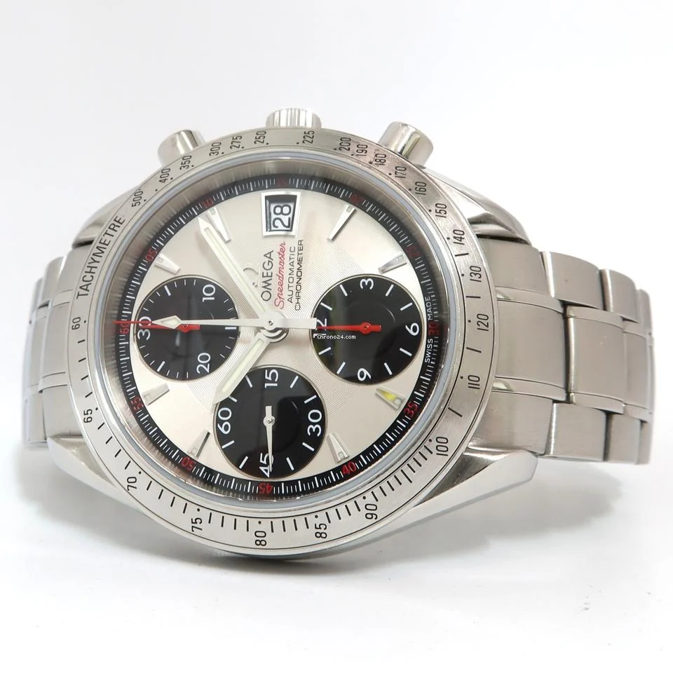 Omega Speedmaster Date Panda Silver Dial Chronograph Automatic 40MM 3211.31