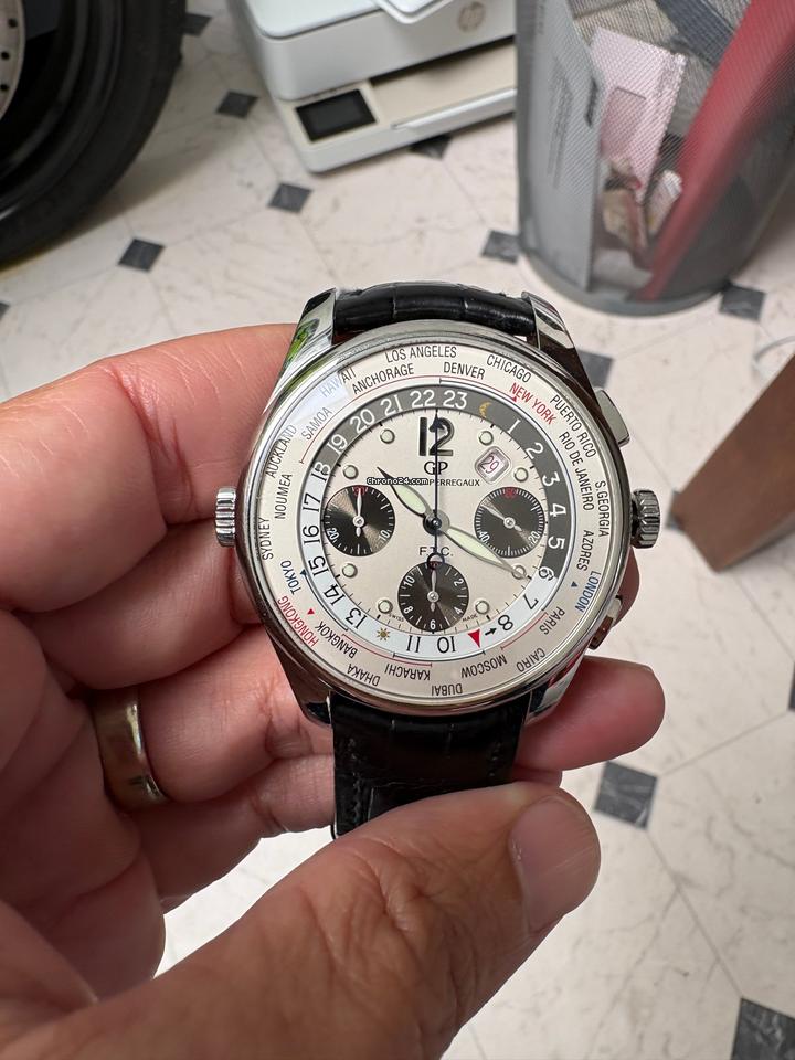 Girard Perregaux World Original owner, with box, card, and full paperwork