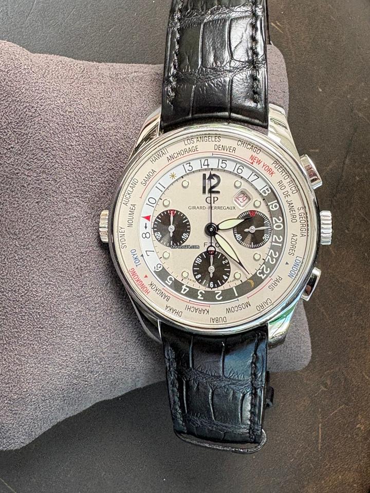 Girard Perregaux World Original owner, with box, card, and full paperwork