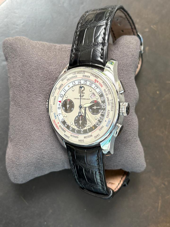 Girard Perregaux World Original owner, with box, card, and full paperwork