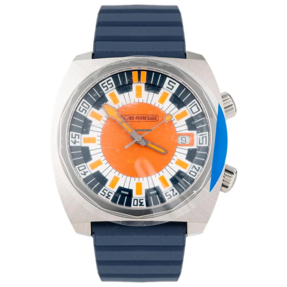Girard Perregaux Deep Diver Bamford Limited Edition Titanium Orange Dial 40.3mm 39500-21-3266-6CX Full Set