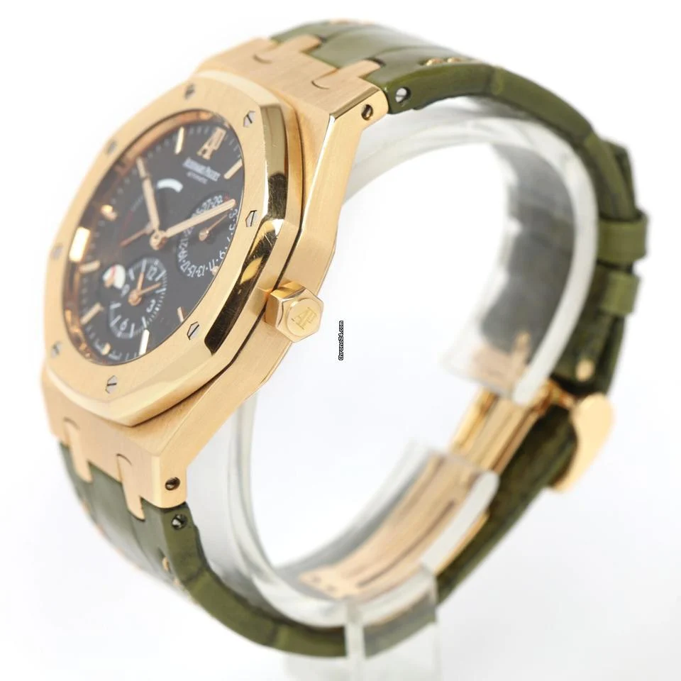 Audemars Piguet Royal Oak Dual Time 26120OR 39MM Black 18K Rose Gold DeployantRoyal Oak