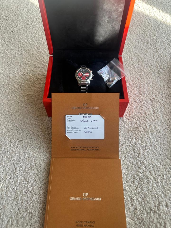 Girard Perregaux Ferrari Rare watch, Full set, 40mm case