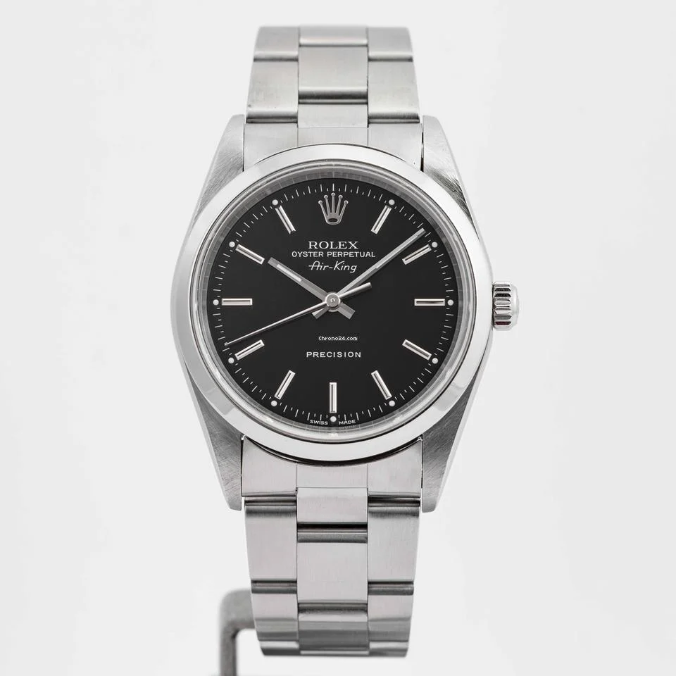 Rolex Oyster Perpetual Air King Precision Black Dial Stainless Steel 34mm (14000M)