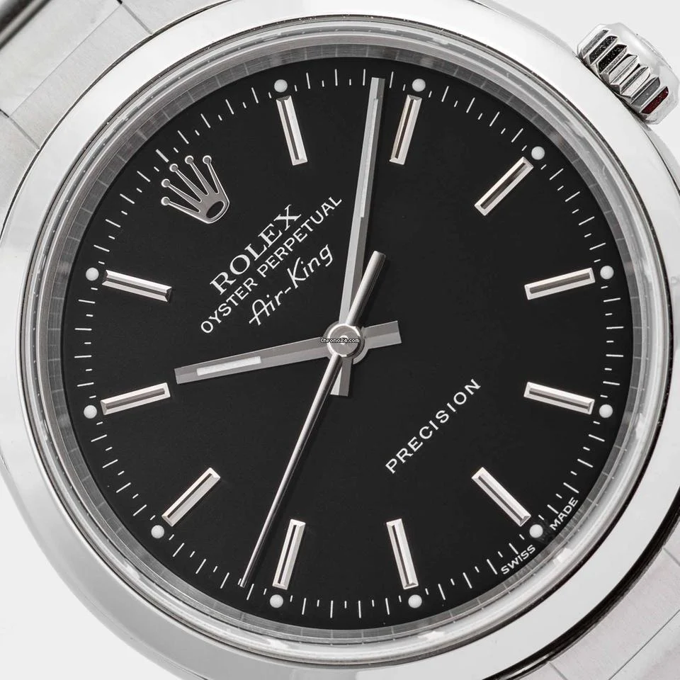 Rolex Oyster Perpetual Air King Precision Black Dial Stainless Steel 34mm (14000M)