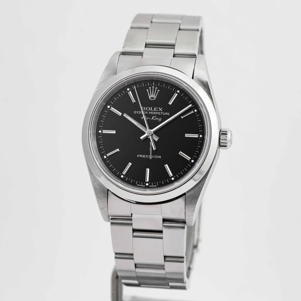 Rolex Oyster Perpetual Air King Precision Black Dial Stainless Steel 34mm (14000M)