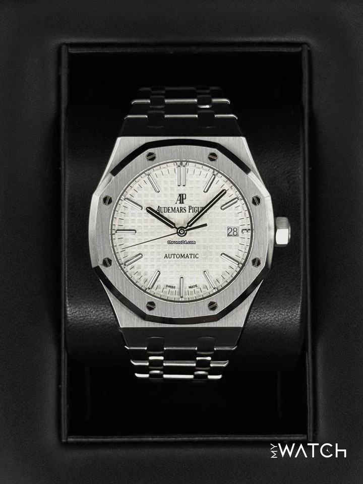 Audemars Piguet 2016 Royal Oak 37mm 15450ST Stainless Steel White Grande Tapisserie Dial