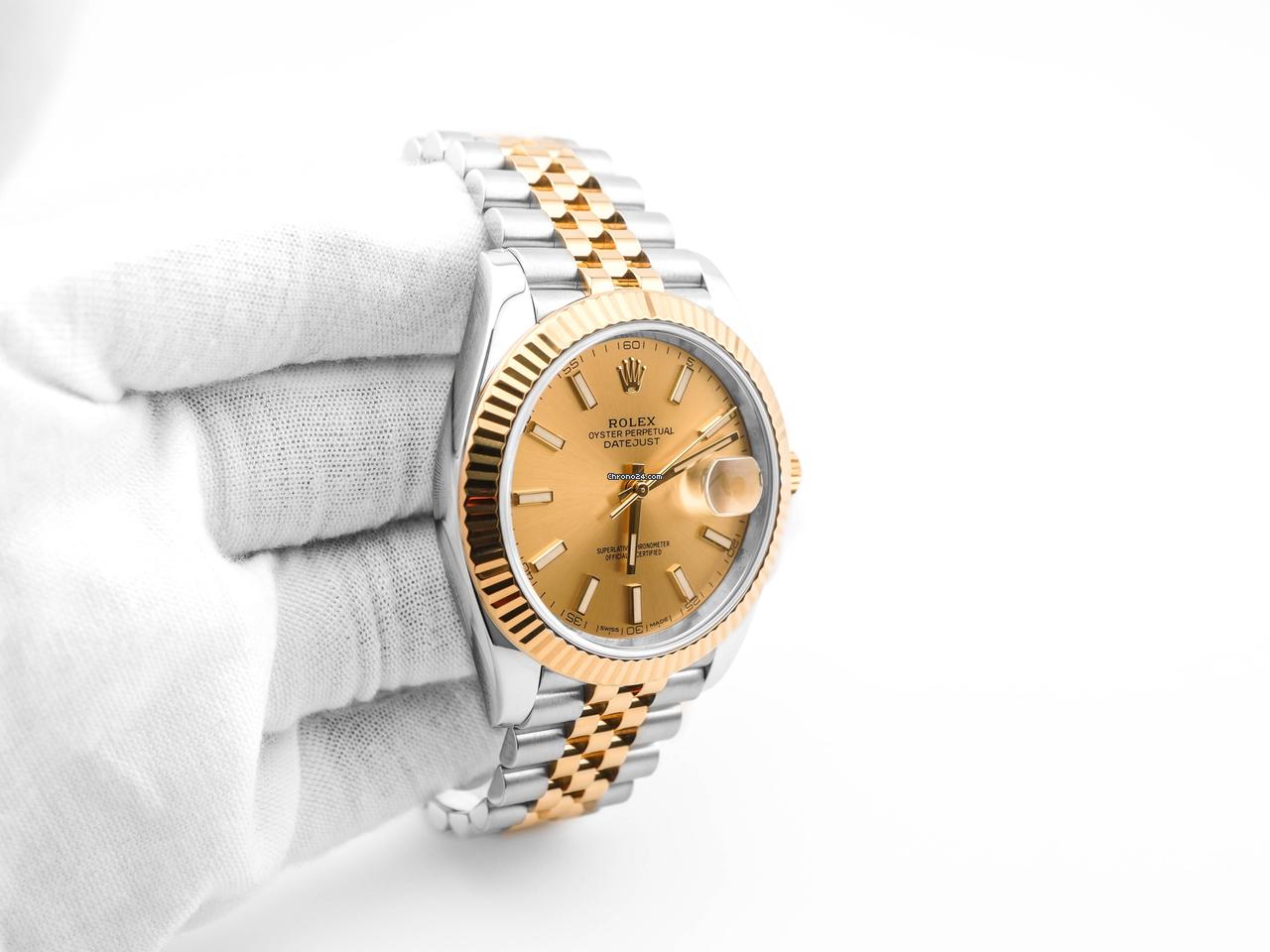 Rolex 126333 Datejust 41 mm Fluted Bezel Champagne Dial Jubilee Bracelet Box and Papers 2018