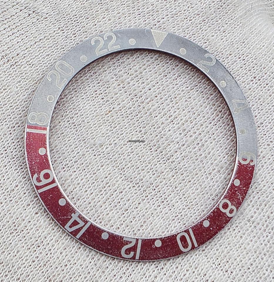 Rolex Vintage Red Back ghost faded bezel inlay 1675 GMT-Master pepsi, serif