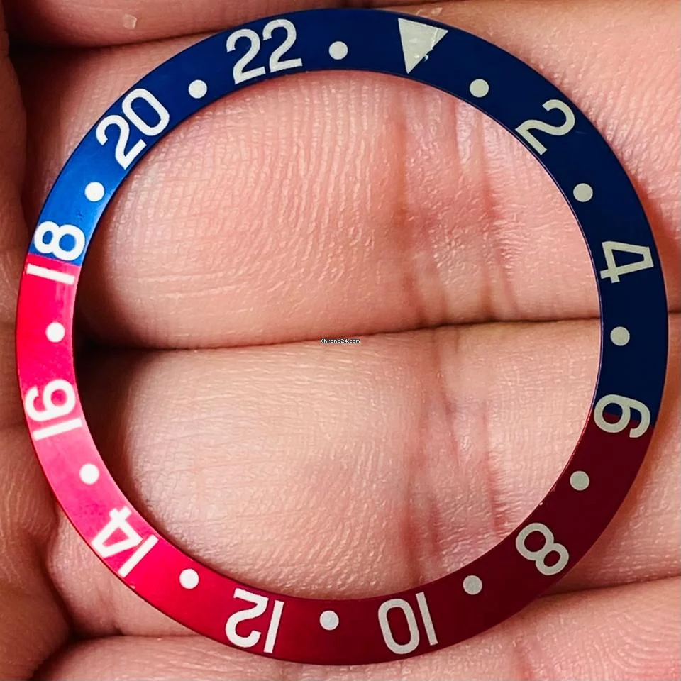 Rolex Pepsi Insert Fat Font Red Back For Gmt Master Model Ref 1675
