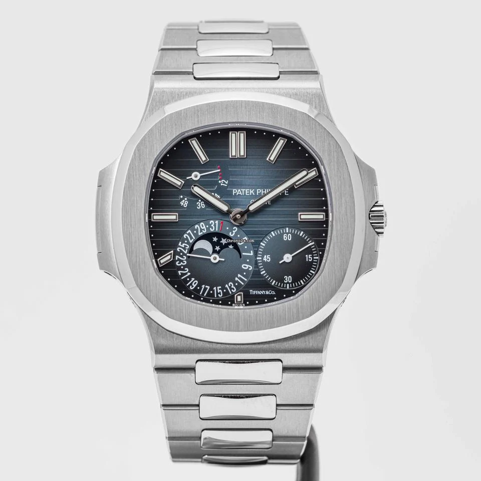 Patek Philippe Nautilus \"Tiffany & Co.\" Moon Phase Stainless Steel 40mm (5712/1A-001) - RARE, B&P 2018