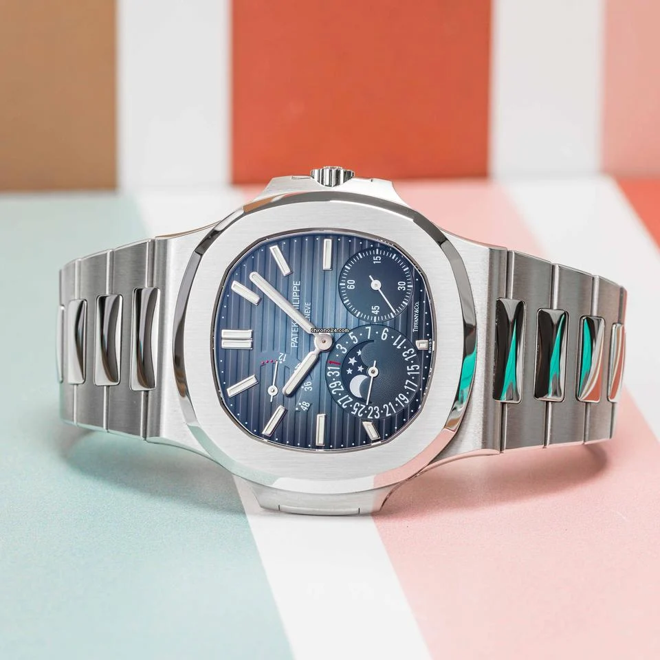 Patek Philippe Nautilus \"Tiffany & Co.\" Moon Phase Stainless Steel 40mm (5712/1A-001) - RARE, B&P 2018