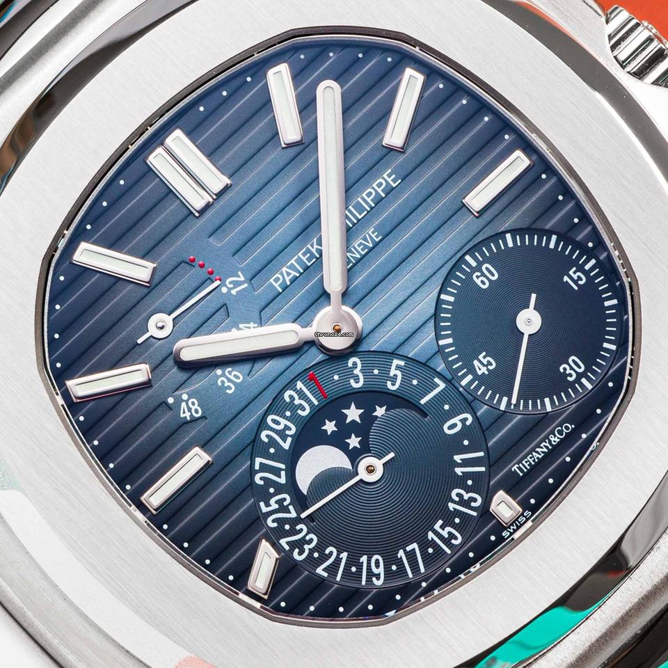 Patek Philippe Nautilus \"Tiffany & Co.\" Moon Phase Stainless Steel 40mm (5712/1A-001) - RARE, B&P 2018