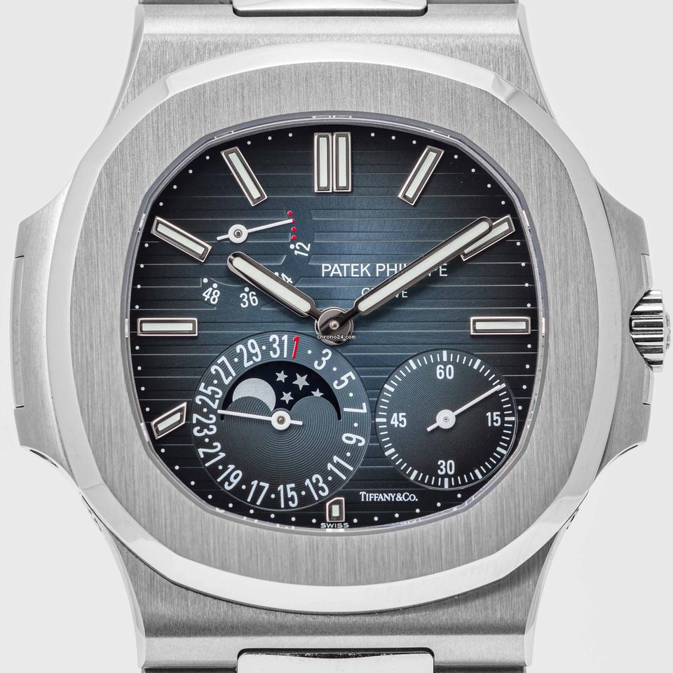 Patek Philippe Nautilus \"Tiffany & Co.\" Moon Phase Stainless Steel 40mm (5712/1A-001) - RARE, B&P 2018