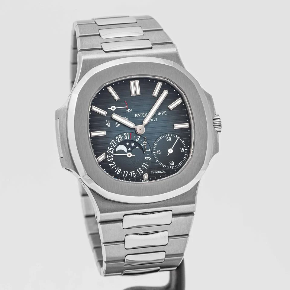 Patek Philippe Nautilus \"Tiffany & Co.\" Moon Phase Stainless Steel 40mm (5712/1A-001) - RARE, B&P 2018