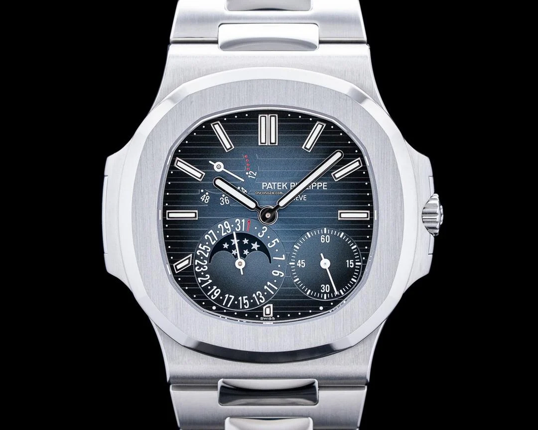Patek Philippe 5712 Nautilus Jumbo SS Blue Dial