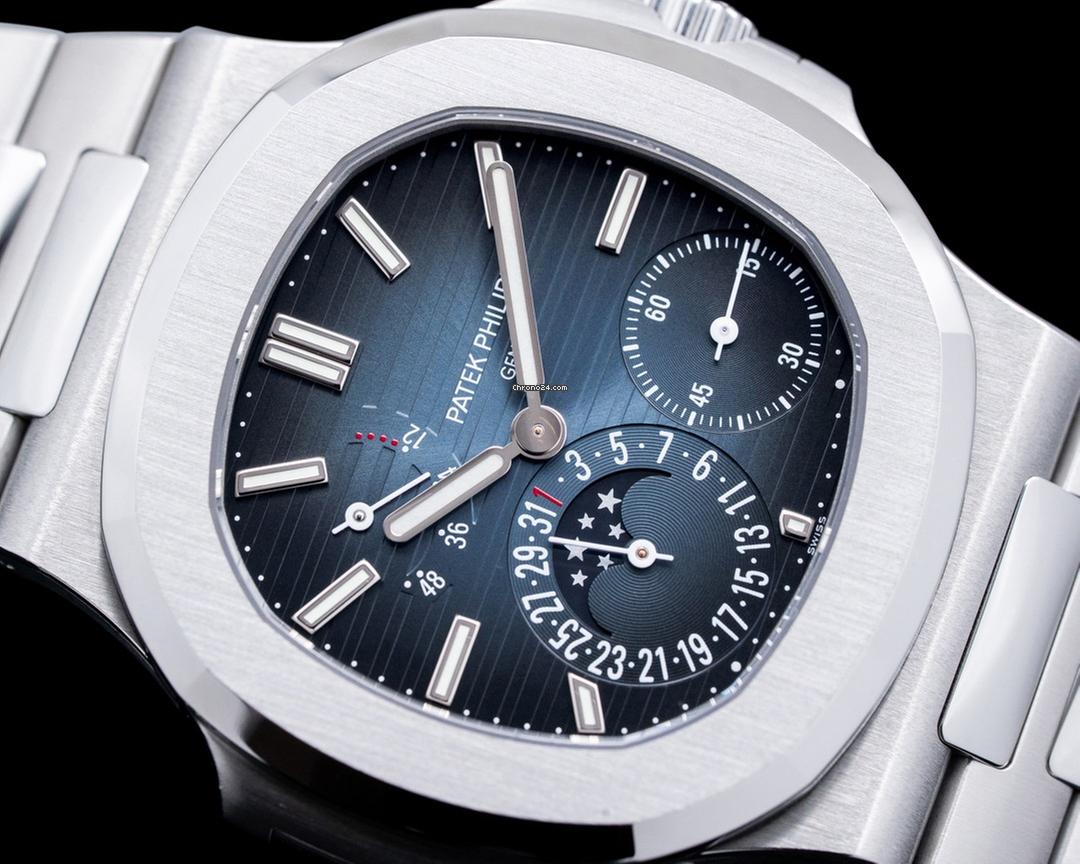 Patek Philippe 5712 Nautilus Jumbo SS Blue Dial