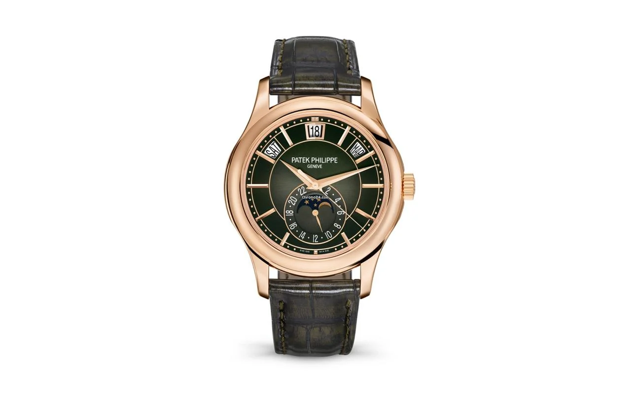 Patek Philippe Green Dial Annual Calendar 5205R - COMPLICATIONS SELF-WINDING Rose Gold