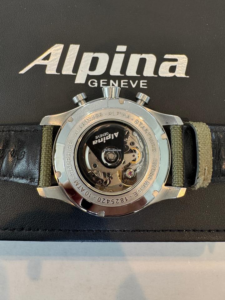 Alpina Chronograph Startimer Aviation With tags, box and original stainless steel bracelet 10 Alpina Chronograph Startimer Aviation With tags, box and original stainless steel bracelet