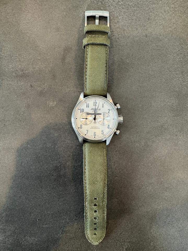 Alpina Chronograph Startimer Aviation With tags, box and original stainless steel bracelet 11 Alpina Chronograph Startimer Aviation With tags, box and original stainless steel bracelet