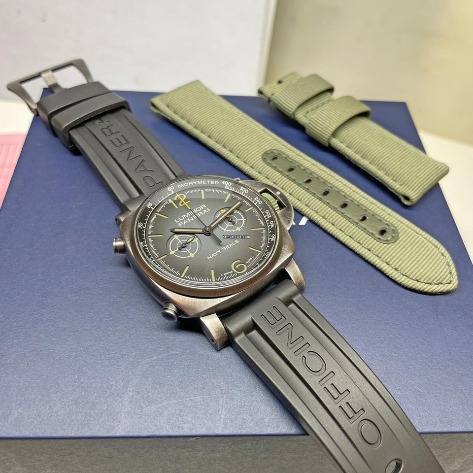 Panerai Luminor Chrono Navy SEALs PAM01409 Green Watch 44mm