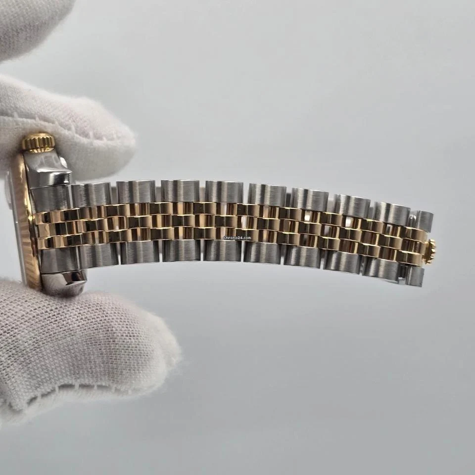 Rolex Lady-Datejust PAPERS MINT Datejust 18k Two Tone Champagne Diamond Dial