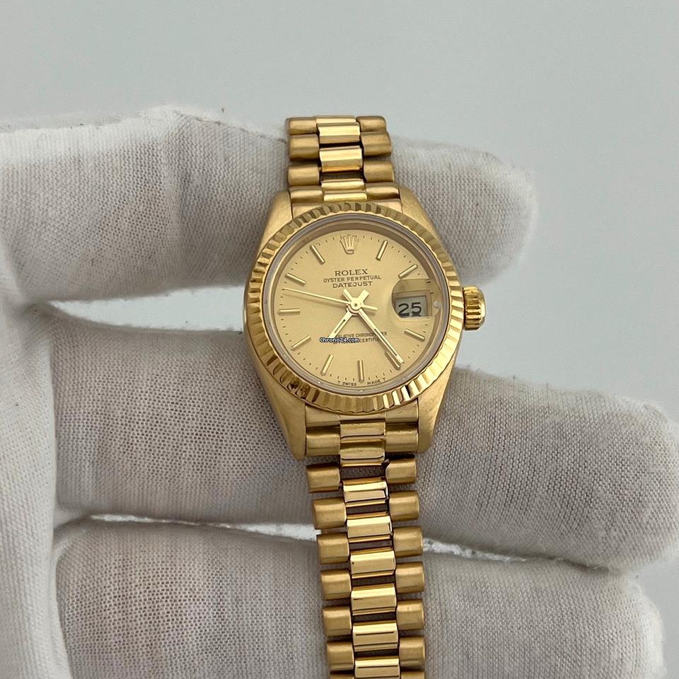 Rolex Ladies President Datejust 69178 Champagne Dial 18k Yellow Gold 4 Rolex Ladies President Datejust 69178 Champagne Dial 18k Yellow Gold