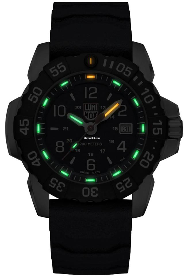 Luminox Navy Seal XS.3251.BO.CB 45mm Blackout Steel Rubber PVD Quartz Mens Watch