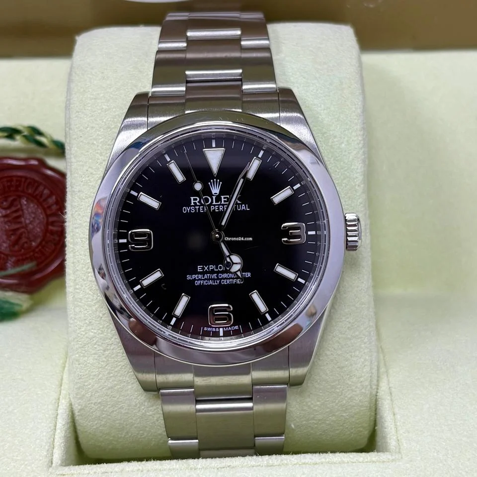 Rolex Explorer 214270 39mm Black MK1 Dial + Box