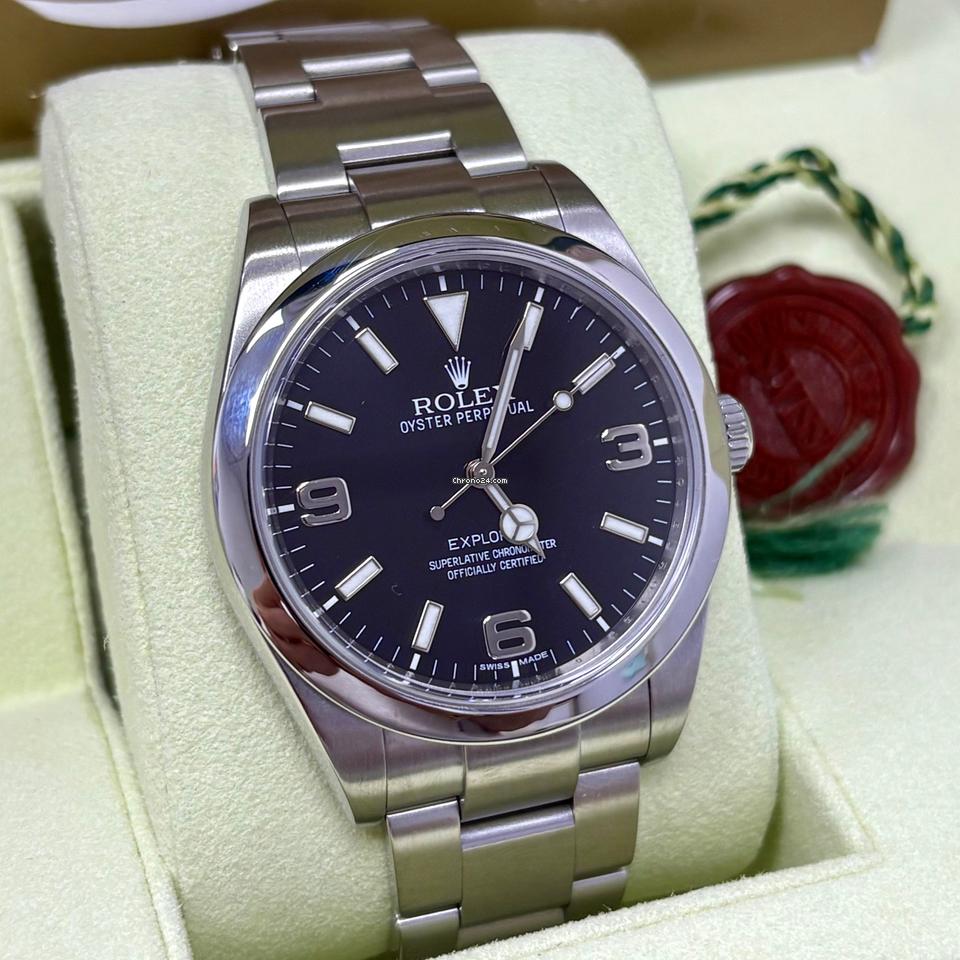 Rolex Explorer 214270 39mm Black MK1 Dial + Box