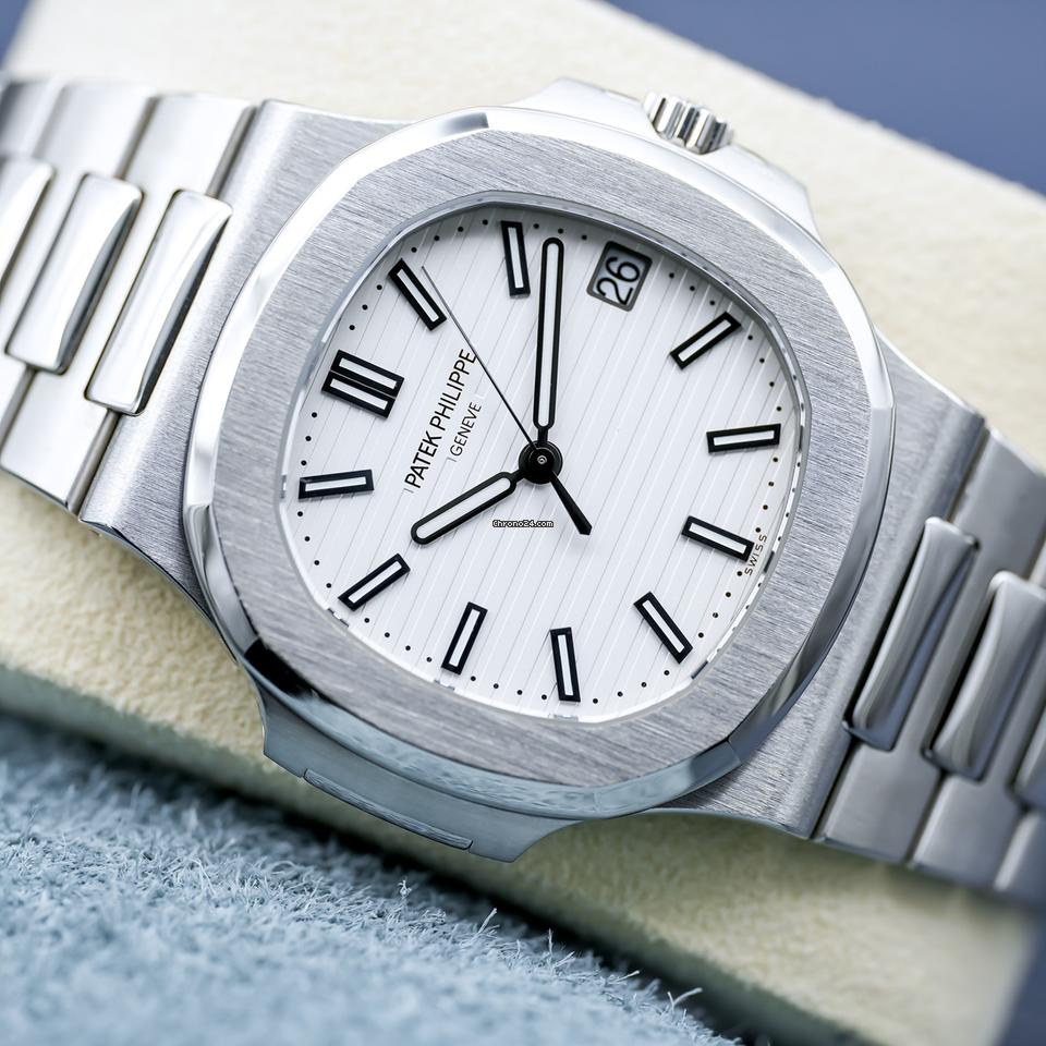 Patek Philippe Nautilus White Piano Dial 40mm 2013 Box & Papers
