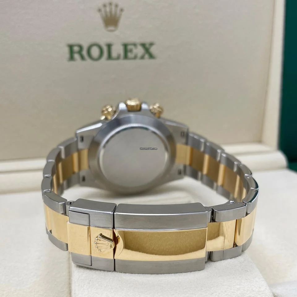 Rolex NEW Daytona 126503 Black Diamond Dial Two Tone Yellow Gold Stainless Steel