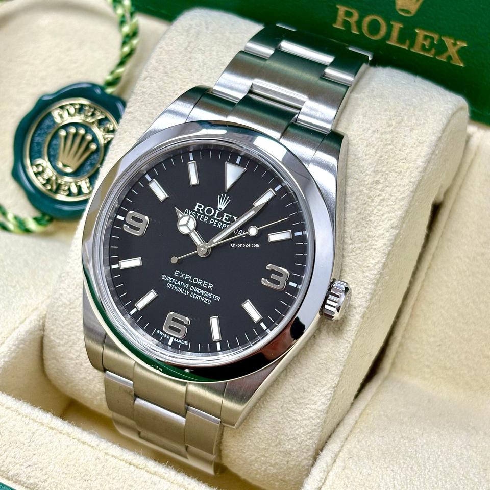 Rolex Explorer 214270 39mm Black MK1 Dial Box + Papers