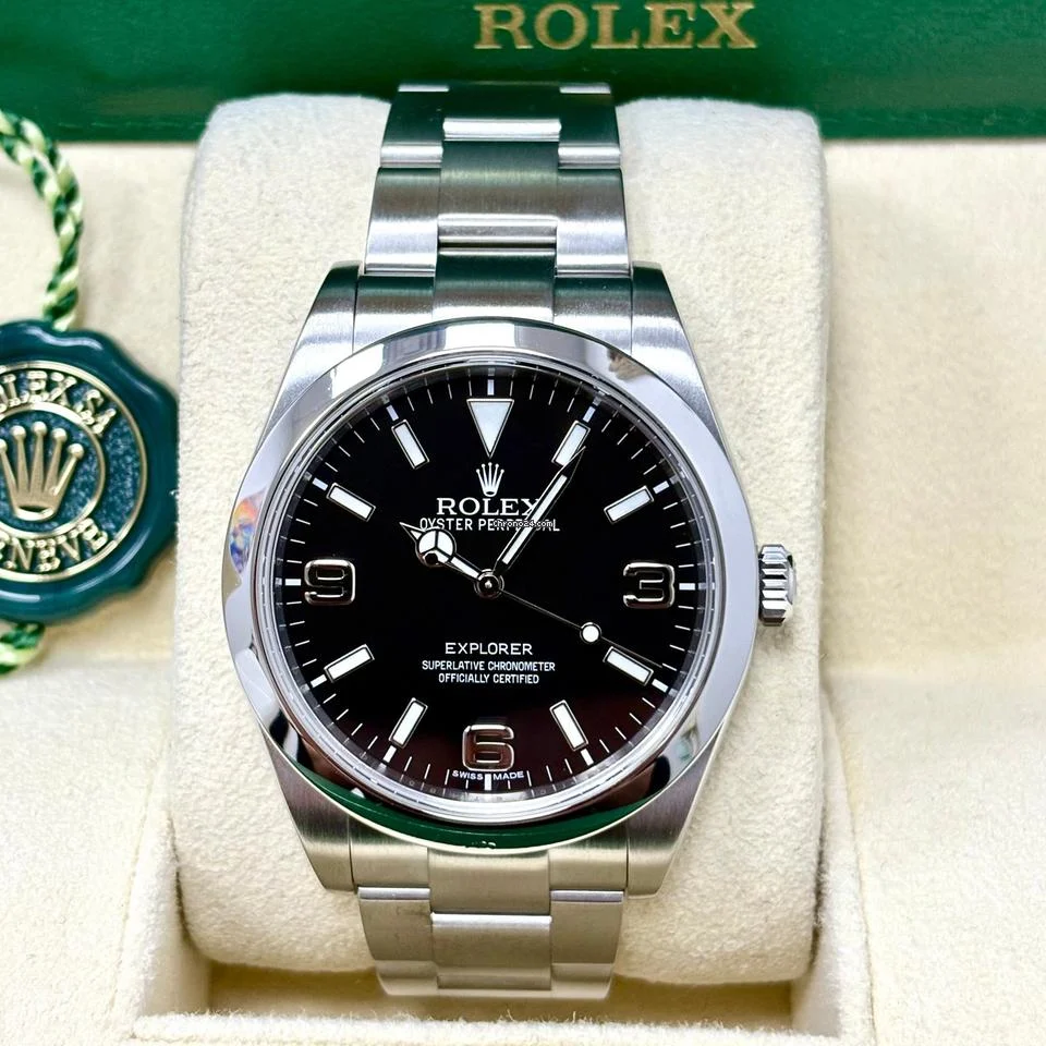 Rolex Explorer 214270 39mm Black MK1 Dial Box + Papers