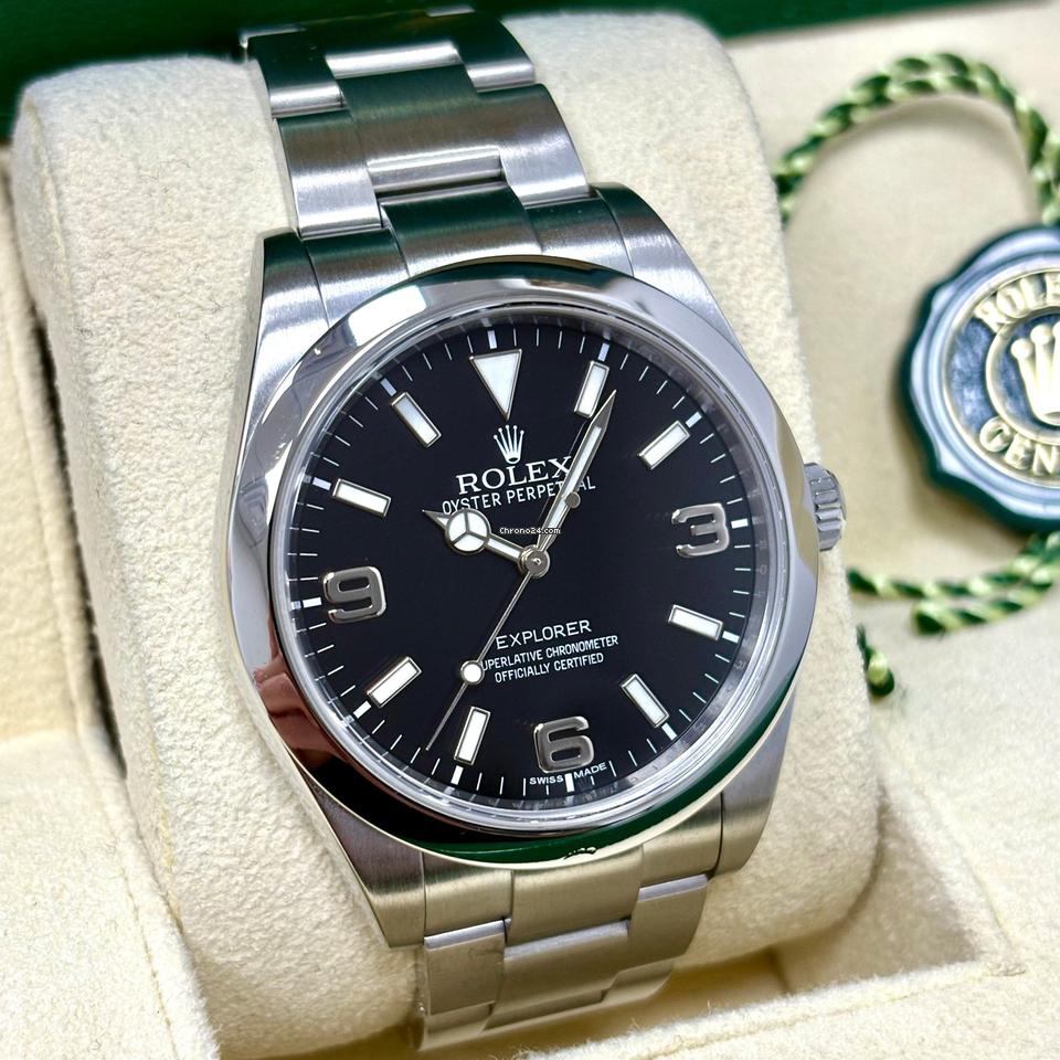 Rolex Explorer 214270 39mm Black MK1 Dial Box + Papers