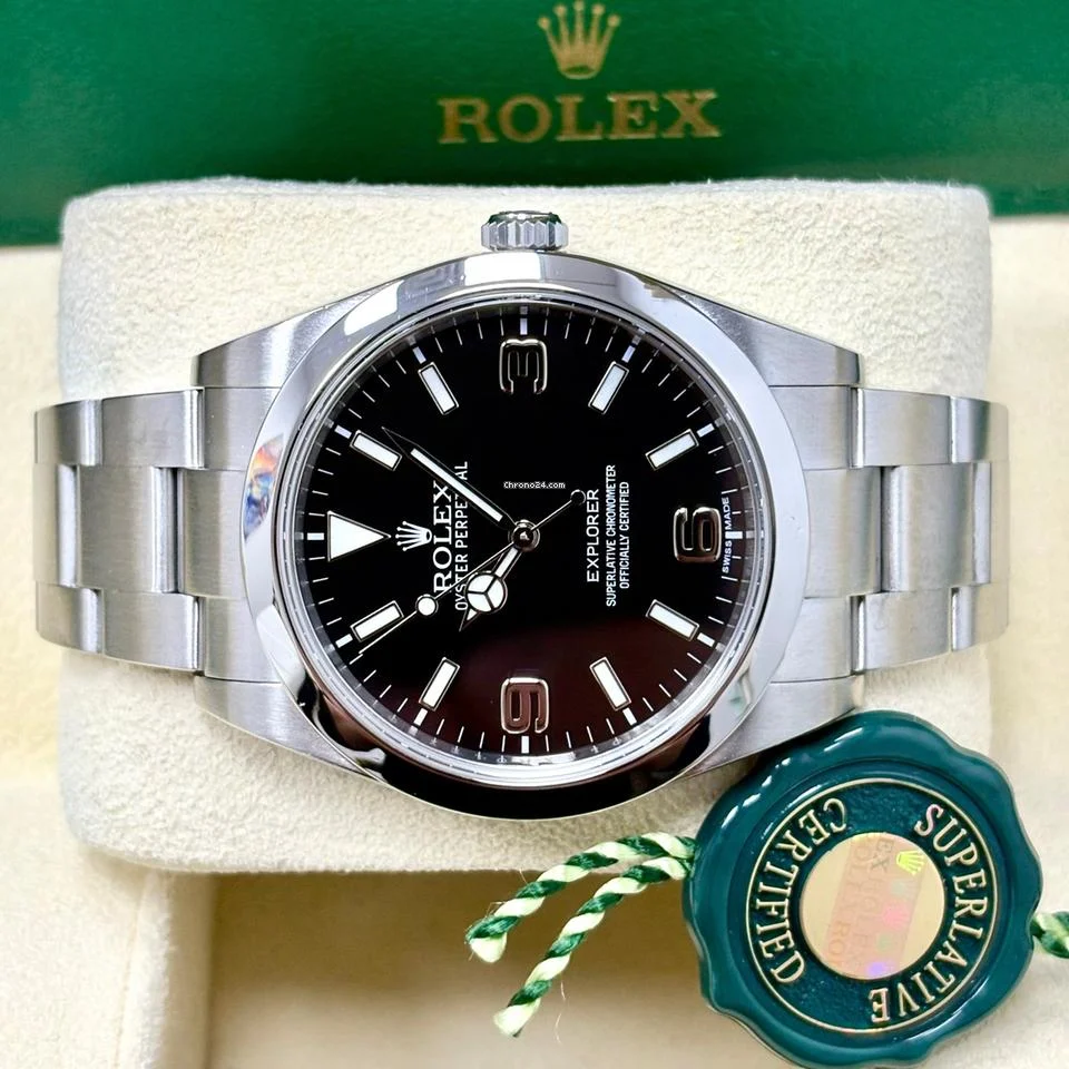 Rolex Explorer 214270 39mm Black MK1 Dial Box + Papers