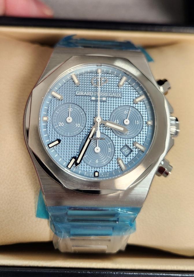 Girard Perregaux Laureato Chronograph Steel Ice Blue Limited Edition 42mm NEW UNWORN 81020-11-3370-1GM