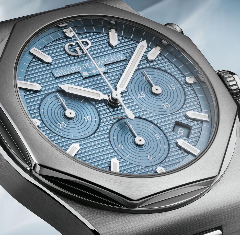 Girard Perregaux Laureato Chronograph Steel Ice Blue Limited Edition 42mm NEW UNWORN 81020-11-3370-1GM