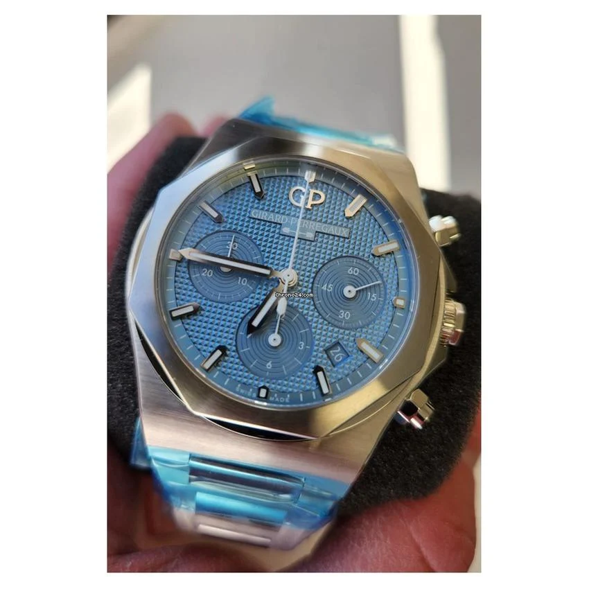 Girard Perregaux Laureato Chronograph Steel Ice Blue Limited Edition 42mm NEW UNWORN 81020-11-3370-1GM