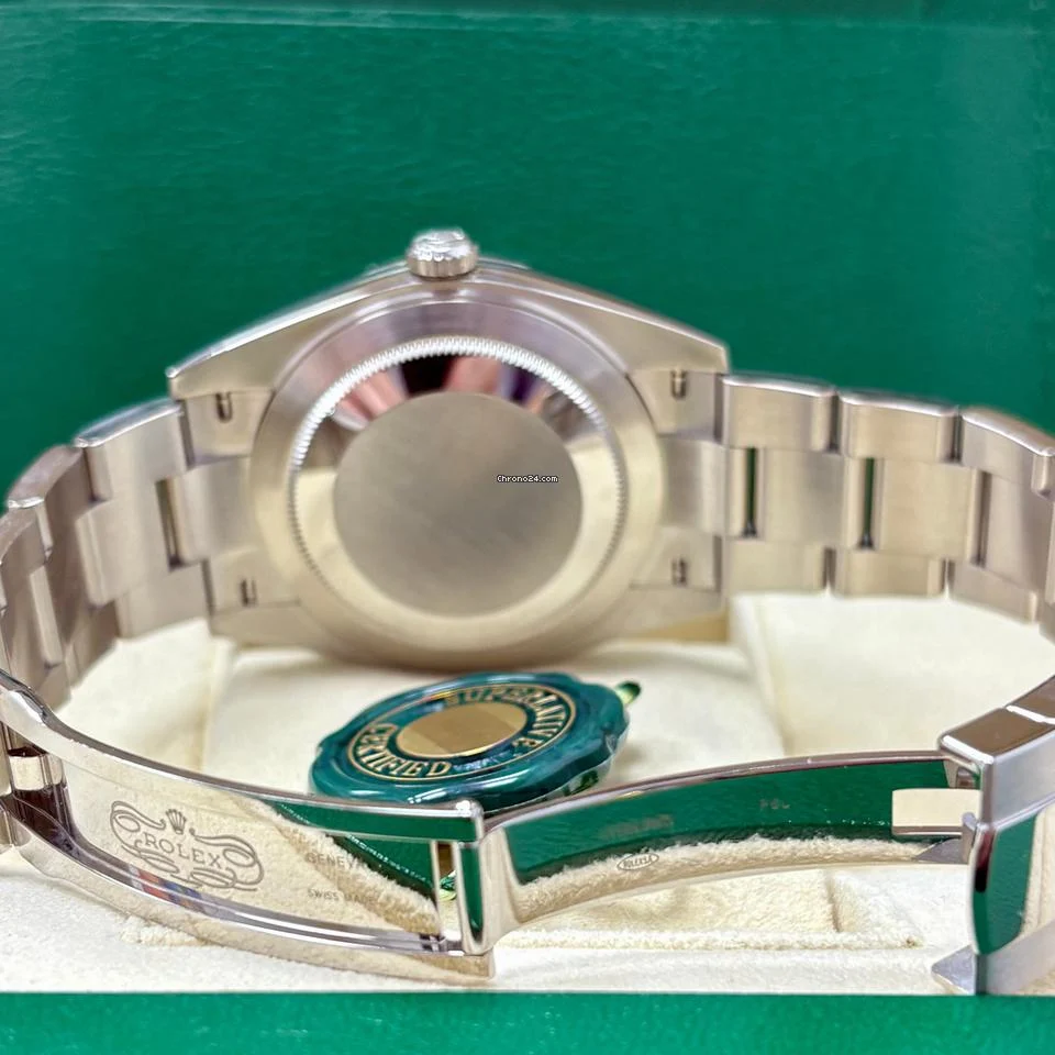 Rolex Datejust 41 126334 Black Diamond Dial Gold Fluted Bezel Oyster Band +Box