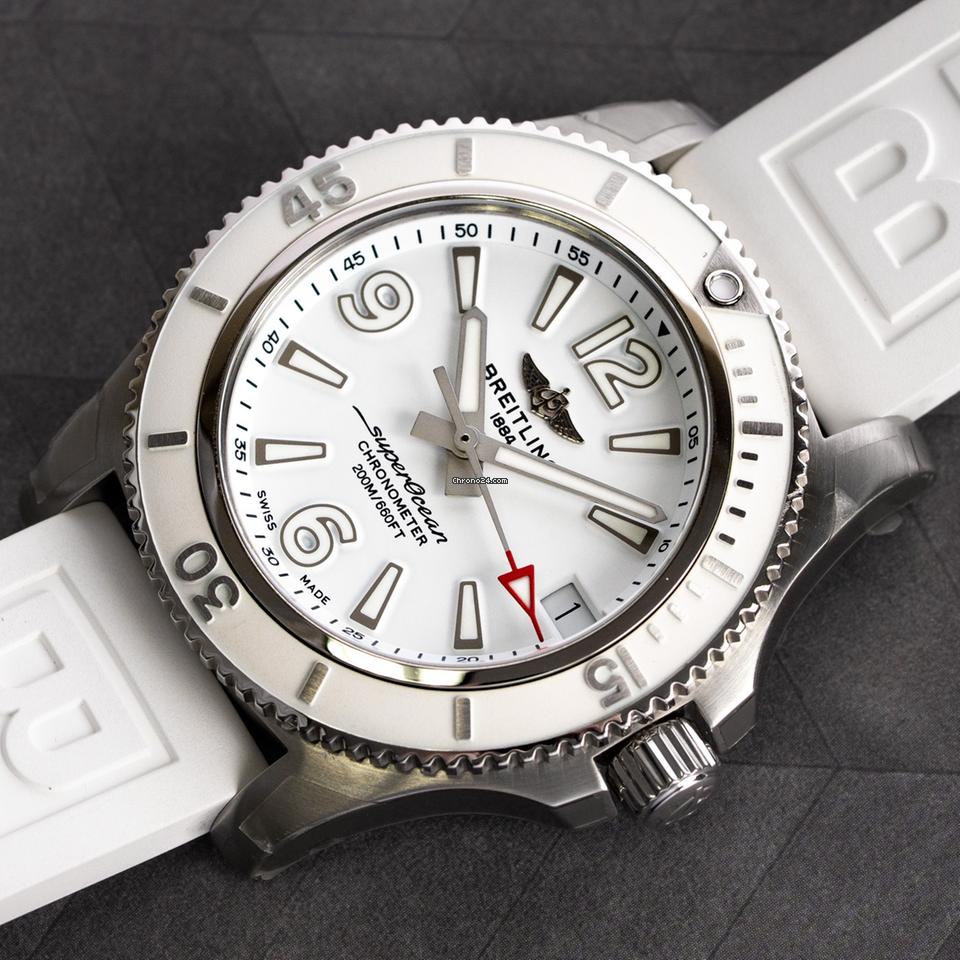 Breitling Ladies SuperOcean 36 NEW Full Set A17316 Steel (Brushed Finish) 36mm