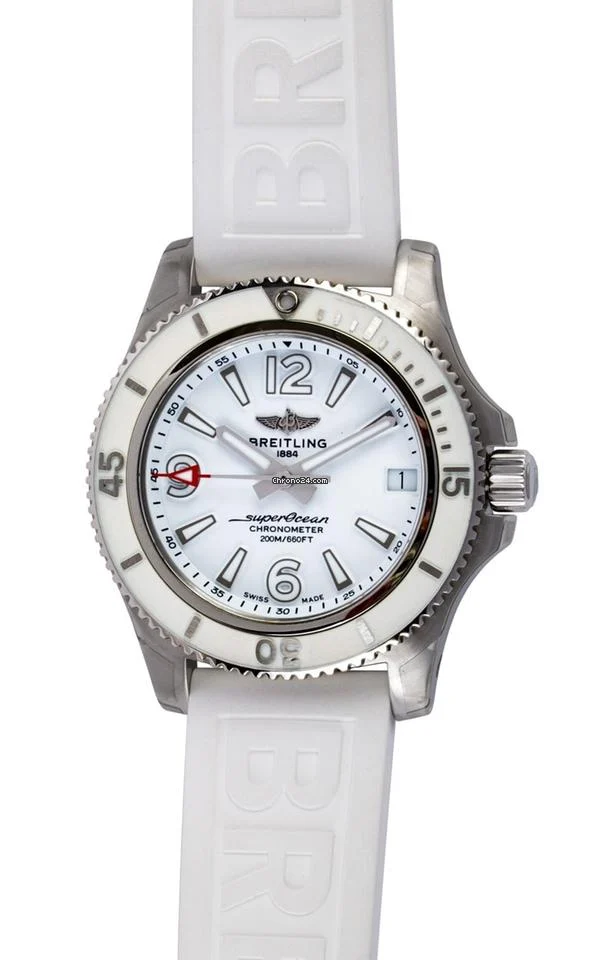 Breitling Ladies SuperOcean 36 NEW Full Set A17316 Steel (Brushed Finish) 36mm