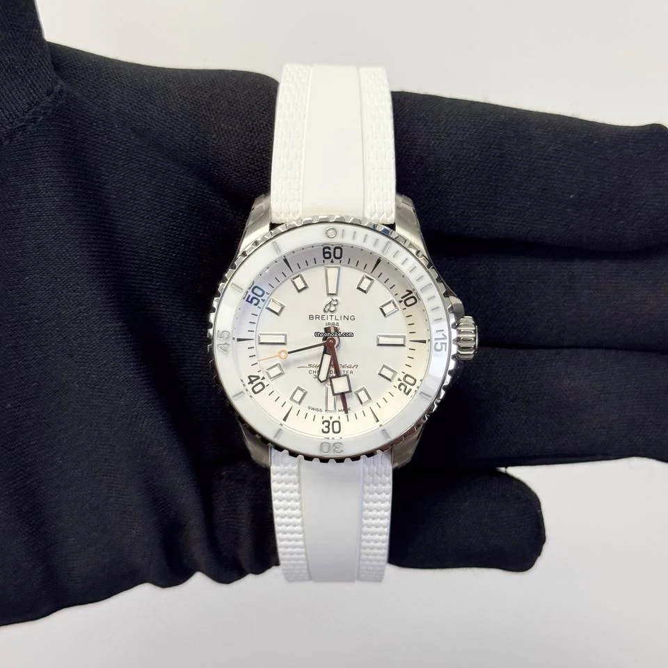 Breitling Superocean Automatic 36mm White Dial Watch Ref# A17377211A1S1