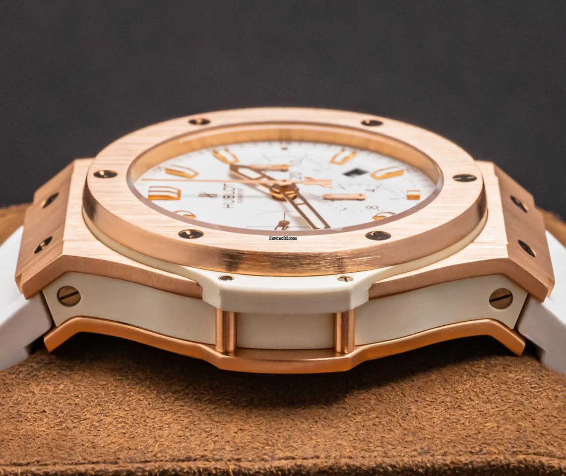 Hublot Big Bang 44 Original Gold White $37K MSRP Box WARRANTY SERVICED Chronograph 10 Hublot Big Bang 44 Original Gold White $37K MSRP Box WARRANTY SERVICED Chronograph