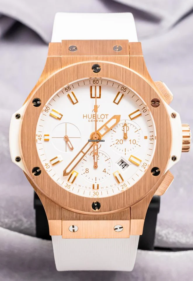 Hublot Big Bang 44 Original Gold White $37K MSRP Box WARRANTY SERVICED Chronograph 3 Hublot Big Bang 44 Original Gold White $37K MSRP Box WARRANTY SERVICED Chronograph