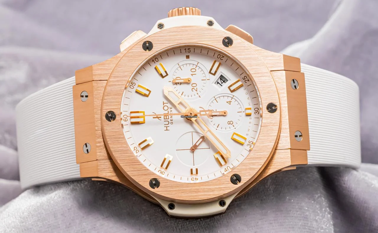 Hublot Big Bang 44 Original Gold White $37K MSRP Box WARRANTY SERVICED Chronograph 4 Hublot Big Bang 44 Original Gold White $37K MSRP Box WARRANTY SERVICED Chronograph