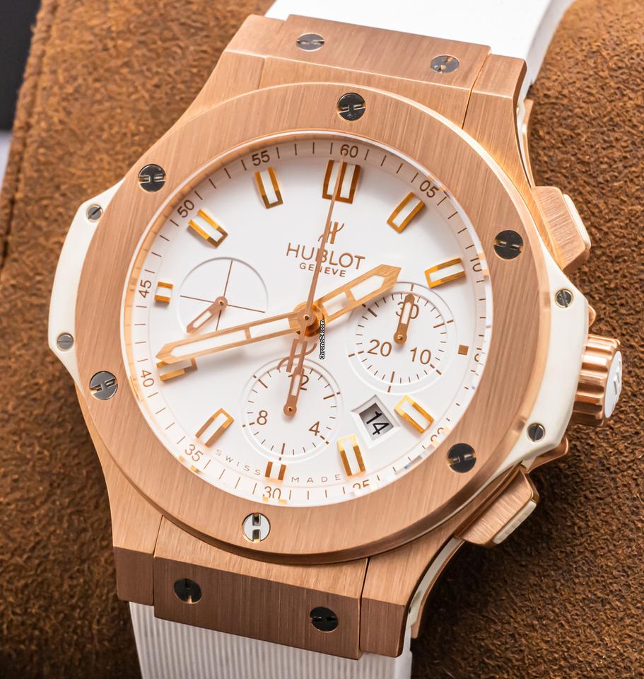 Hublot Big Bang 44 Original Gold White $37K MSRP Box WARRANTY SERVICED Chronograph 6 Hublot Big Bang 44 Original Gold White $37K MSRP Box WARRANTY SERVICED Chronograph