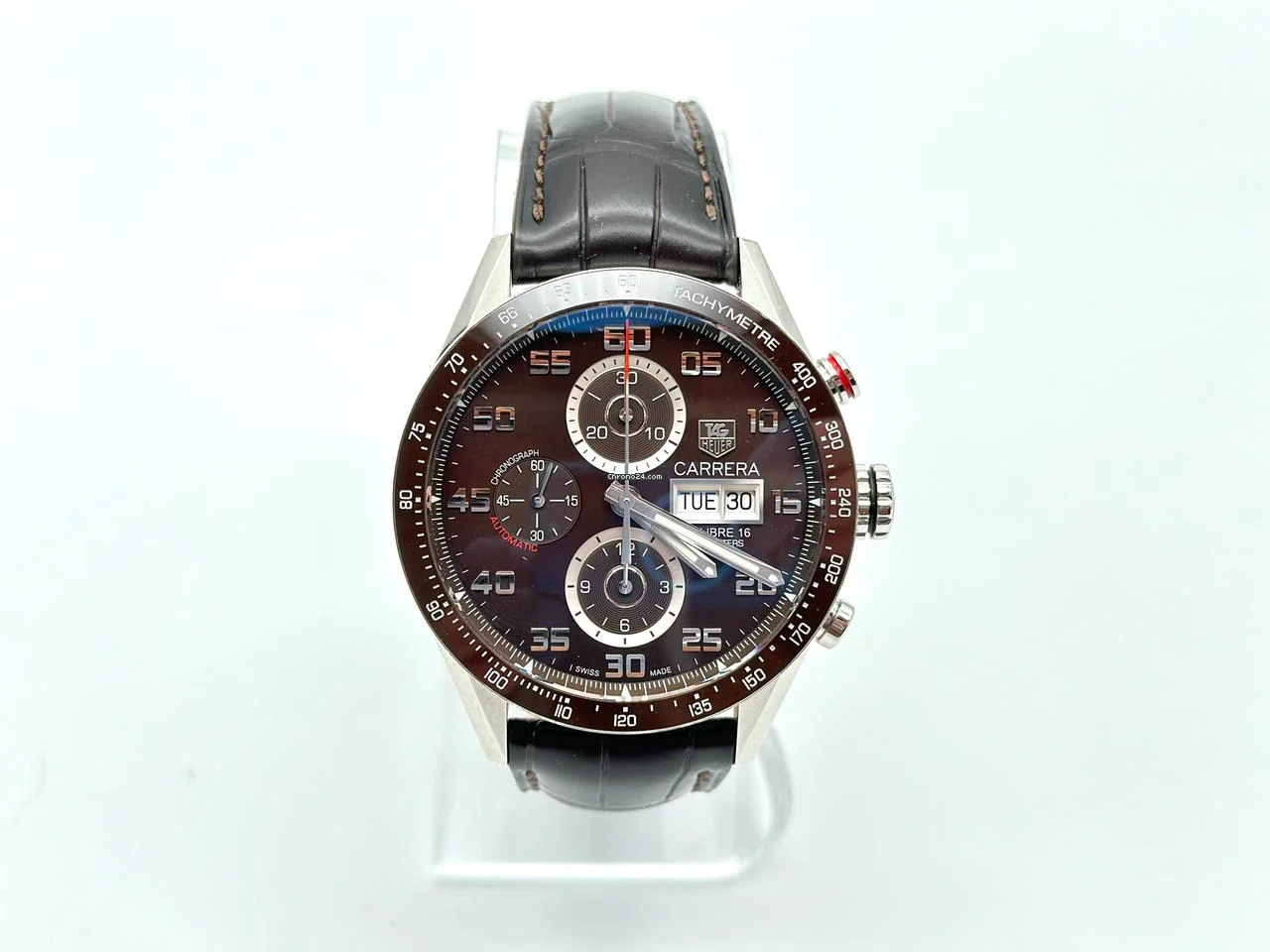 TAG Heuer Carrera Calibre 16 CARRERA CALIBRE 16 DAY-DATE CHRONOGRAPH STAINLESS STEEL AUTO